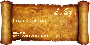 Luda Szabina névjegykártya